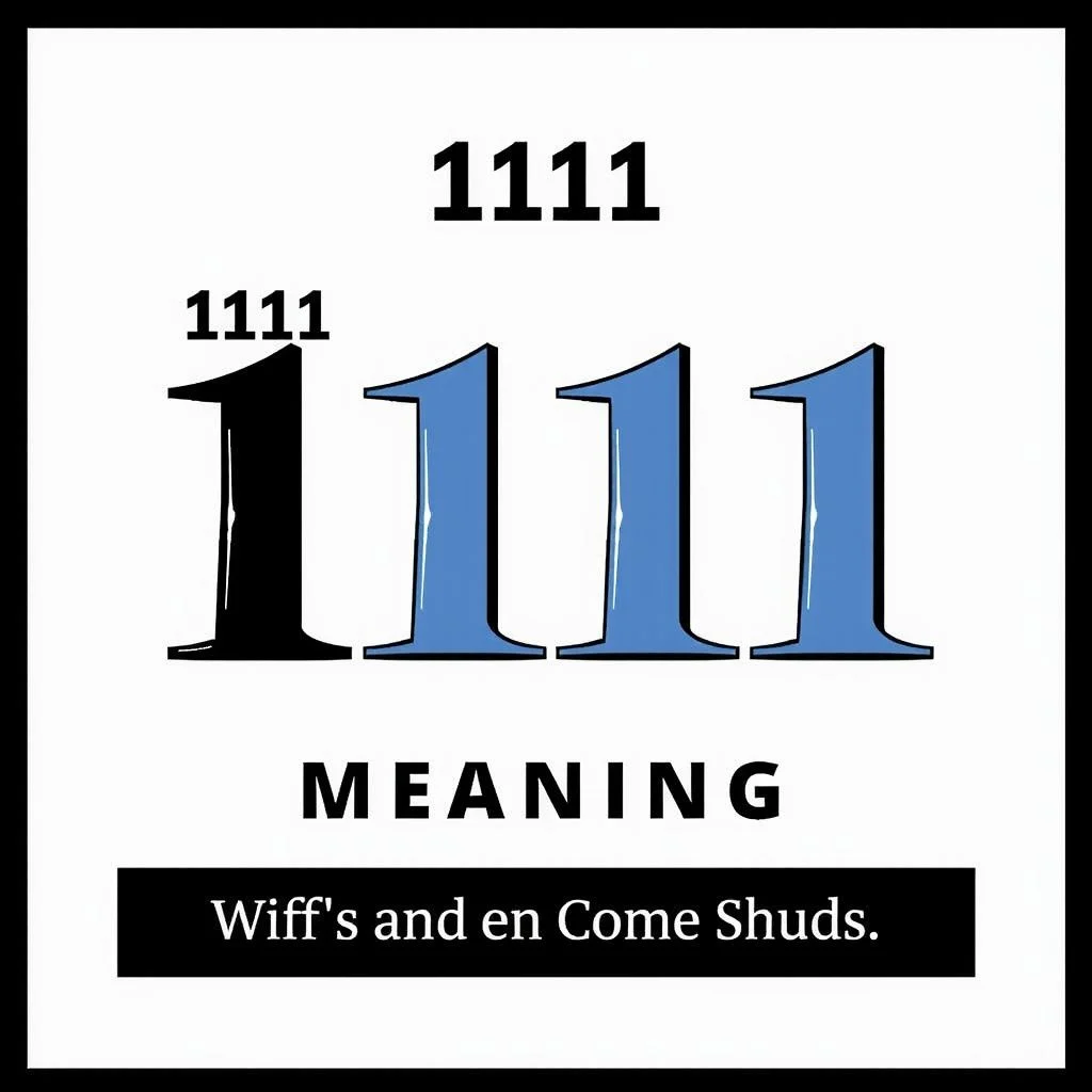 1111 angel number meaning illustration