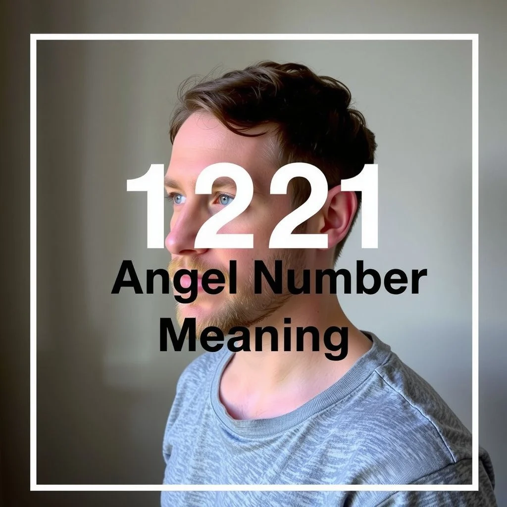1221 angel number meaning illustration