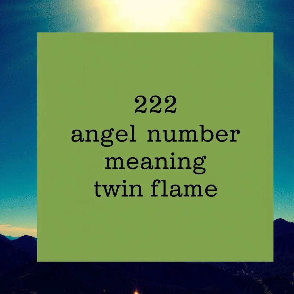 222 angel number meaning twin flame illustration