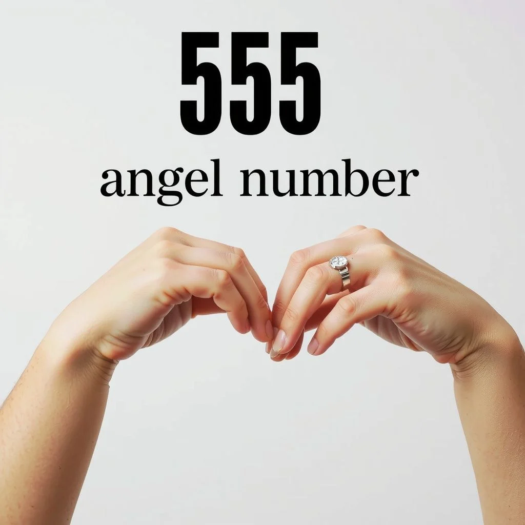 555 angel number meaning love illustration