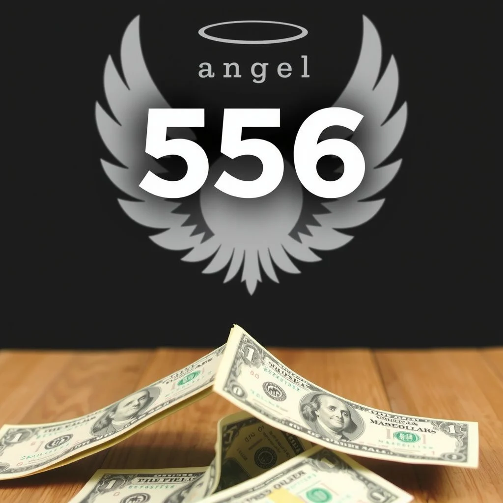 555 angel number meaning money illustration