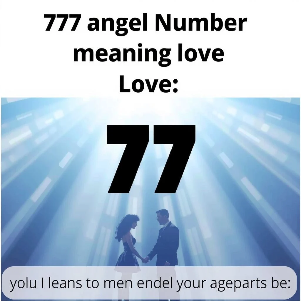 777 angel number meaning love illustration