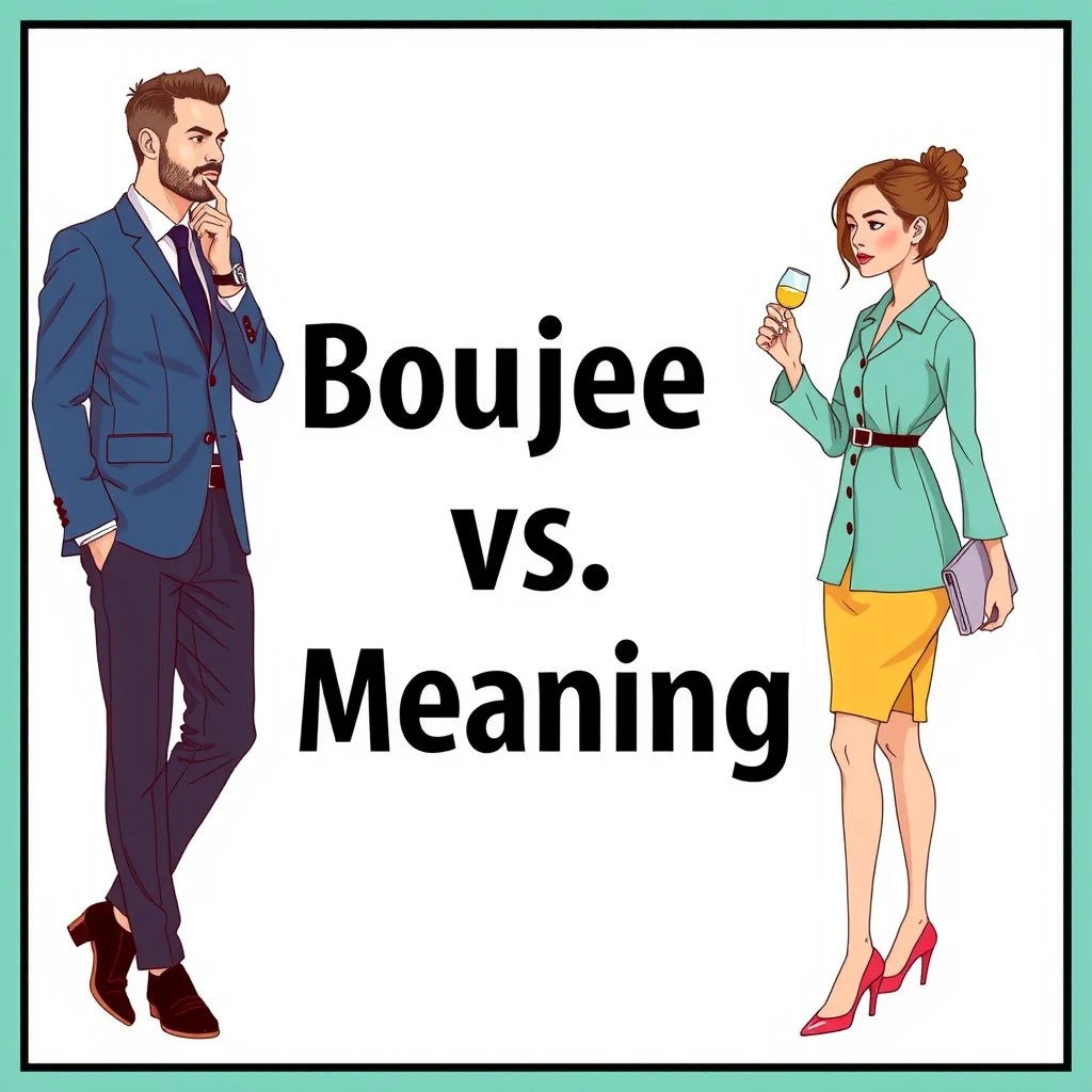 boujee vs bougie meaning illustration