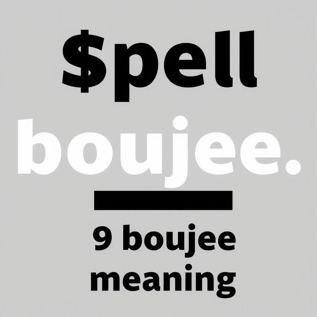 spell boujee meaning illustration