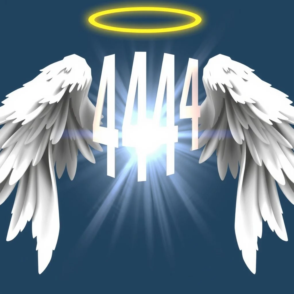 4444 angel number meaning illustration